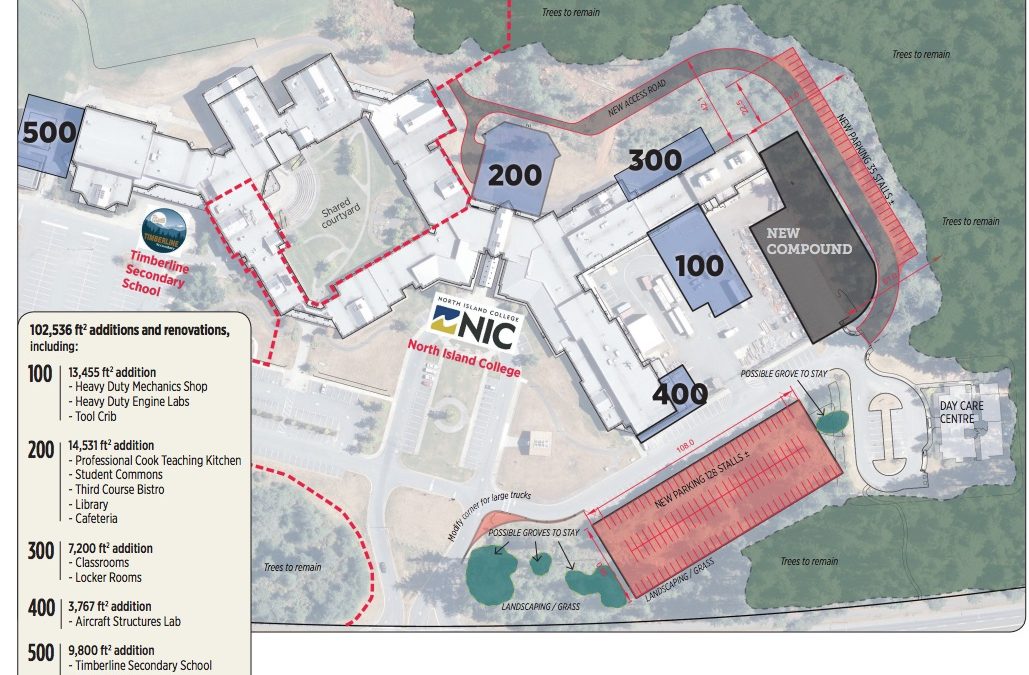 Editor’s Note: November 8, 2017: Construction continues on the $13.5 million Campbell River Trades Facility Replacement and Campus Consolidation Project